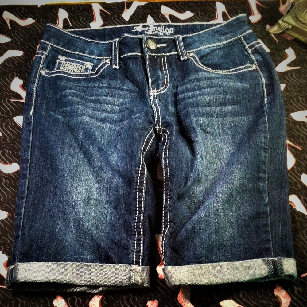 Love Indigo Burmuda Shorts